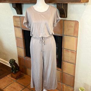 Rachel Zoe rayon/spandex wide leg crop jumpsuit, XS!